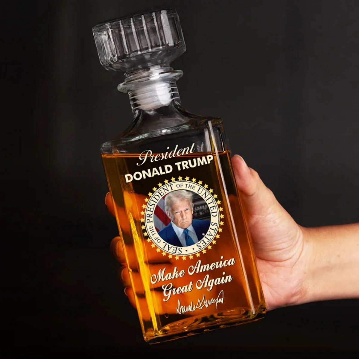 trump whiskey bottle patriotic maga decanter gift usa 1 ihqwg