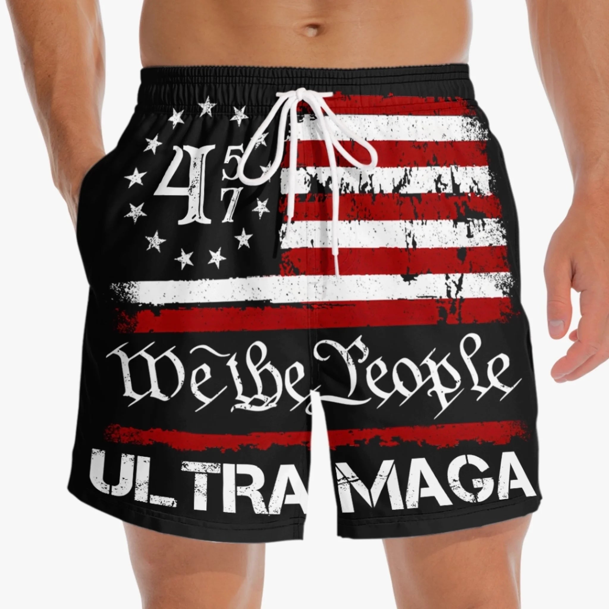 ultra maga 4547 swim shorts we the people patriotic black flag beach trunks for men 1 1ul0c