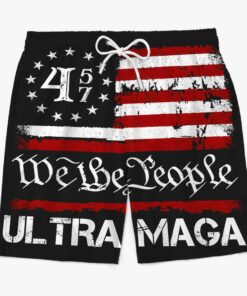 ultra maga 4547 swim shorts we the people patriotic black flag beach trunks for men 5 4u0lz