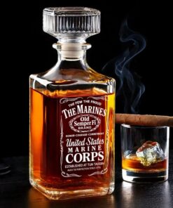 USMC Marine Corps Whiskey Decanter – Semper Fi Patriotic Gift