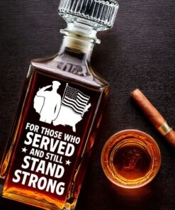 veteran tribute whiskey decanter stand strong patriotic gift 4 c00gf