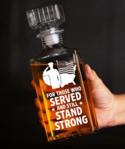 veteran tribute whiskey decanter stand strong patriotic gift 5 gbdif