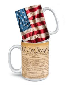 we the people american flag mug patriotic usa constitution coffee cup gift 3 4oevj