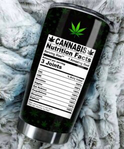 cannabis tumbler indica and sativa weed cup with nutrition facts 3 gdi3e