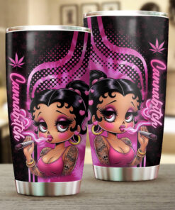 Cannabitch Tumbler – Funny Weed Cup, Betty Boop Style Cannabis Travel Mug