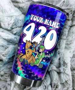 custom scoobie doobie 420 tumbler trippy weed cup with personalized name 3 shusx