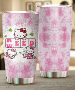 Cute Weed Tumbler – Pink Stoner Cup Funny Marijuana Gift