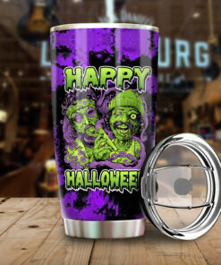 Happy Halloweed Tumbler – Funny Halloween Weed Cup, Stoner Cannabis Gift