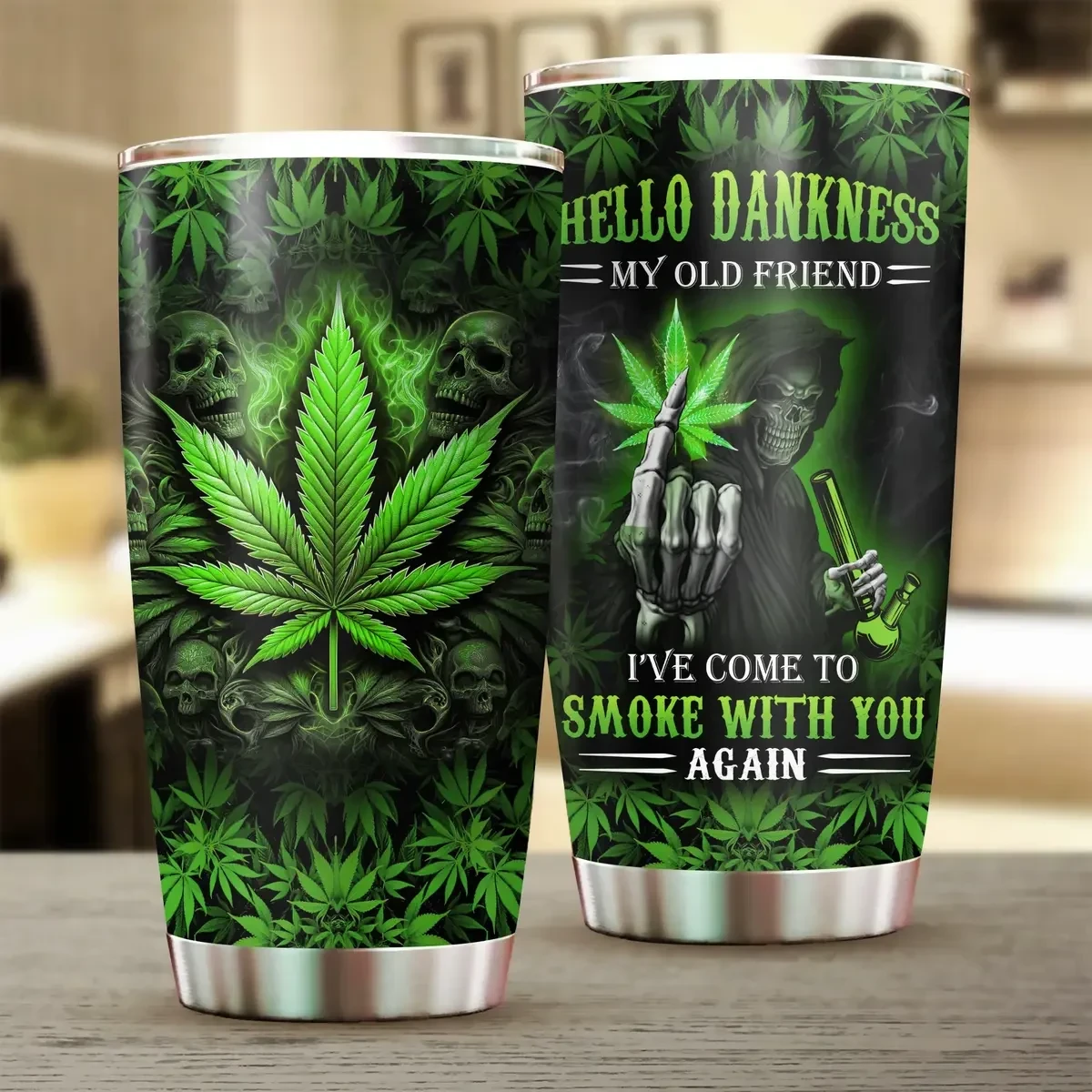 hello dankness tumbler funny grim reaper weed cup stoner cannabis gift 1 e6udl