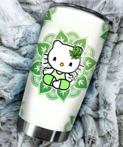 hello kitty weed tumbler just smoke and let that shit go cup 3 wxvju