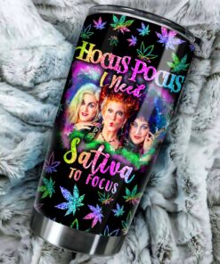 hocus pocus i need sativa to focus tumbler funny stoner weed cup 3 n5bew