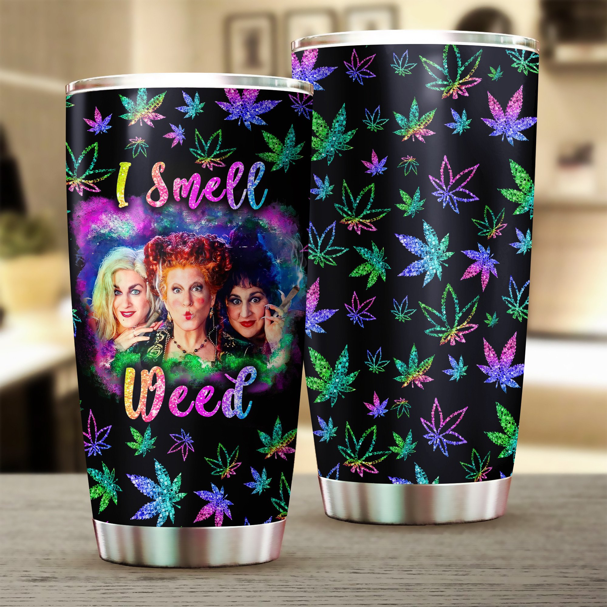 hocus pocus i smell weed tumbler colorful cannabis cup 1 9rd6p