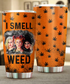 I Smell Weed Tumbler – Funny Halloween Cannabis Cup, Witches Marijuana Travel Mug