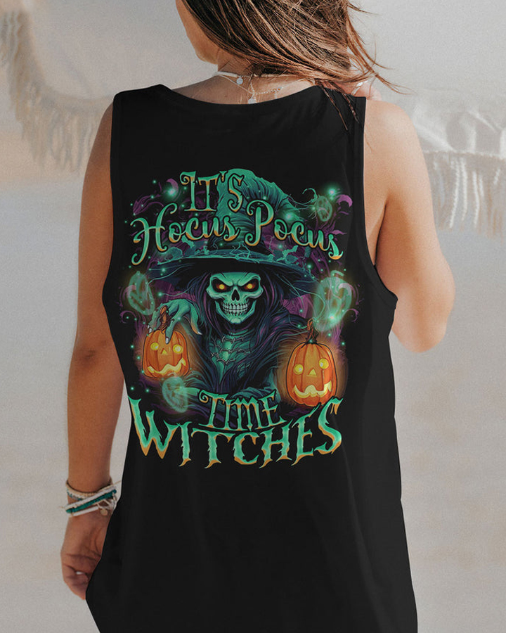 It’s Hocus Pocus Time Witches Hoodie – Glow-in-the-Dark Halloween Skeleton & Pumpkin Pullover