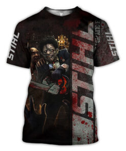 Leatherface Halloween Horror Shirt – Texas Chainsaw Massacre 3D Graphic Tee