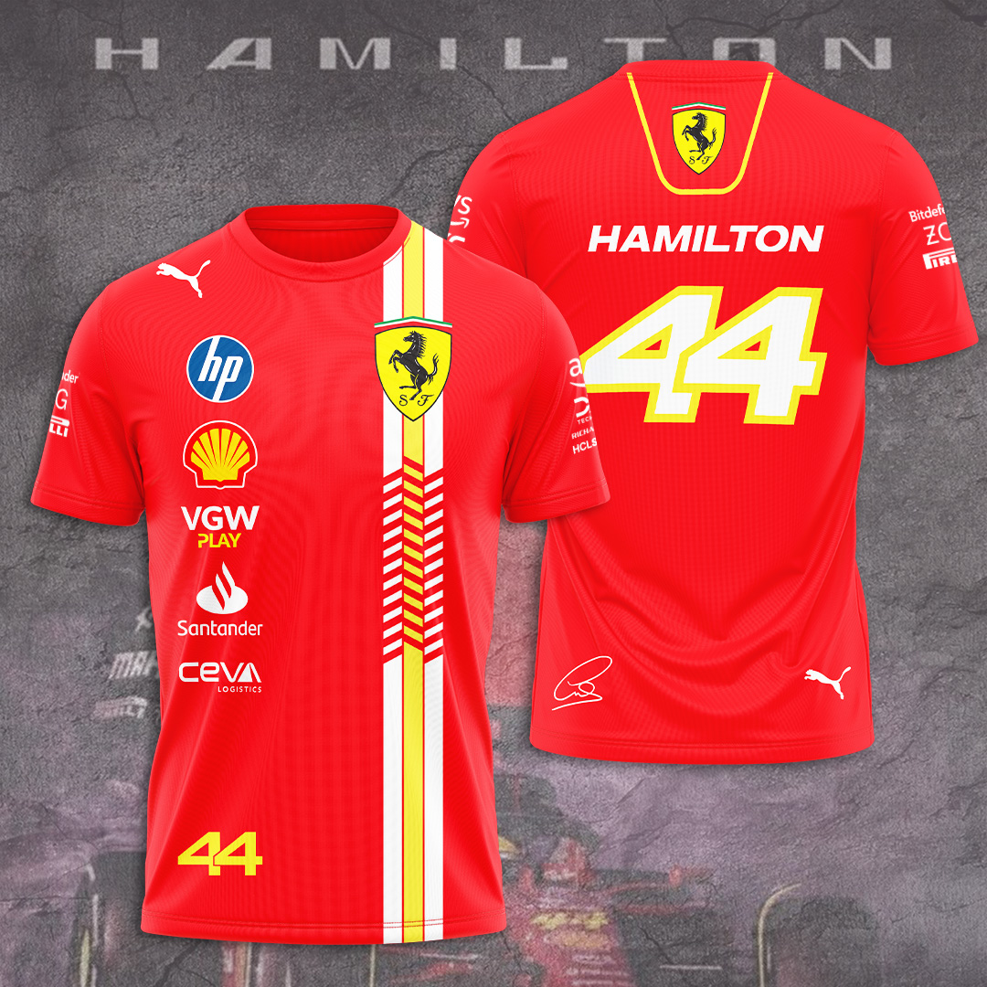 lewis hamilton ferrari 44 shirt scuderia ferrari red f1 racing jersey 4kqer