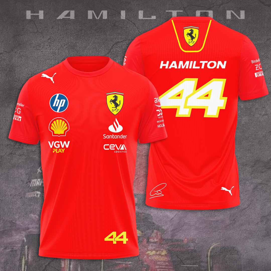 lewis hamilton ferrari 44 shirt scuderia ferrari red formula 1 racing jersey f1 team fan apparel fsjmh