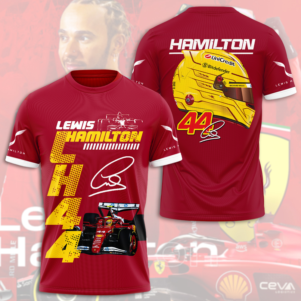 lewis hamilton ferrari f1 shirt scuderia ferrari 44 racing t shirt with helmet car design tm5ty