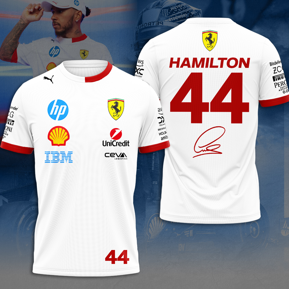 lewis hamilton ferrari shirt f1 scuderia ferrari 44 fan jersey with sponsors logo w5fl6