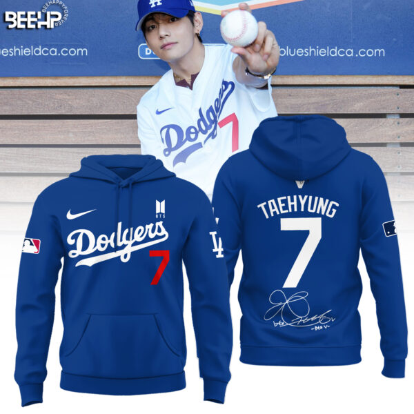 los angeles dodgers bts v taehyung 7 blue limited edition signature 1