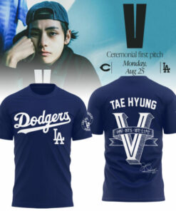 Los Angeles Dodgers BTS V Taehyung Navy Blue T Shirt Limited Edition Signature