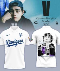 los angeles dodgers bts v taehyung white t shirt limited edition photo print 3 rduxw