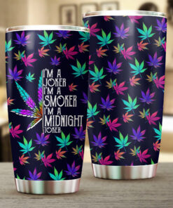 Midnight Toker Weed Tumbler – Psychedelic Cannabis Cup, Funny Stoner Gift, 420 Travel Mug