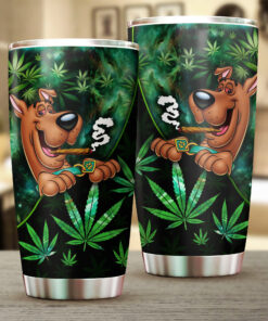 Scooby Stoner Tumbler – Funny Weed Cup, Marijuana Galaxy Travel Mug