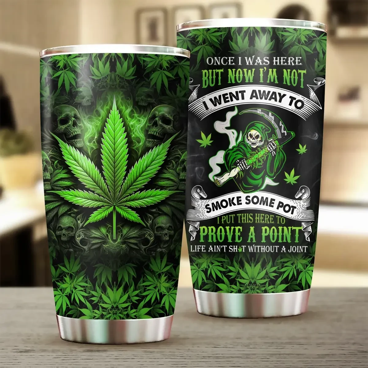 smoke some pot tumbler grim reaper weed cup funny 420 cannabis gift for stoners 1 df0kt
