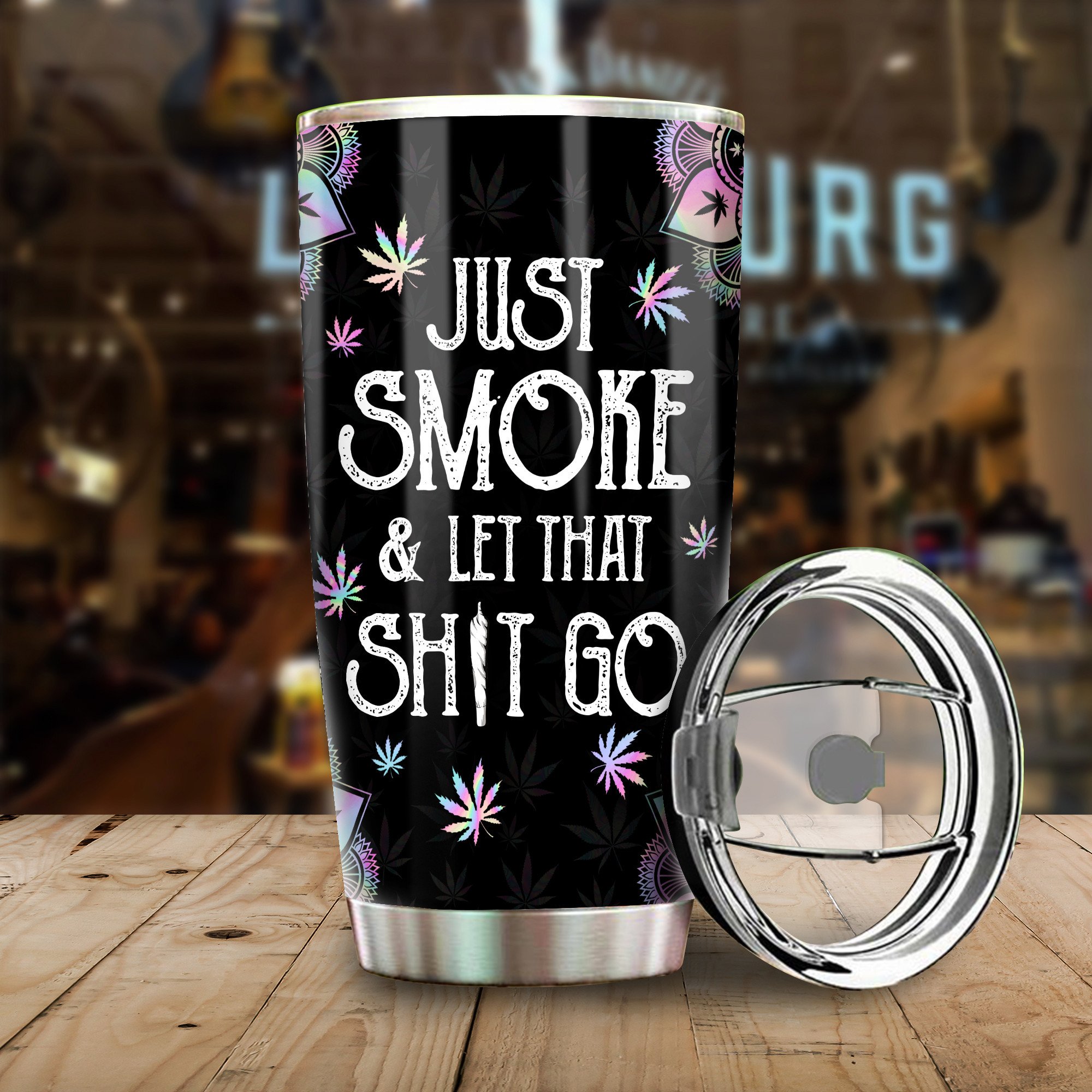snoopy weed tumbler just smoke and let that shit go hologram cup 1 zghjt
