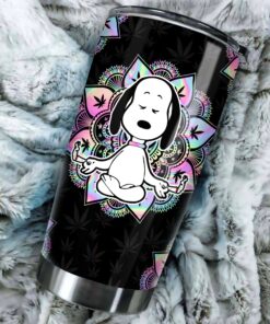 snoopy weed tumbler just smoke and let that shit go hologram cup 3 lmdf4