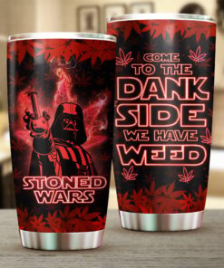 Stoned Wars Tumbler – Come to the Dank Side We Have Weed Darth Vader Cup