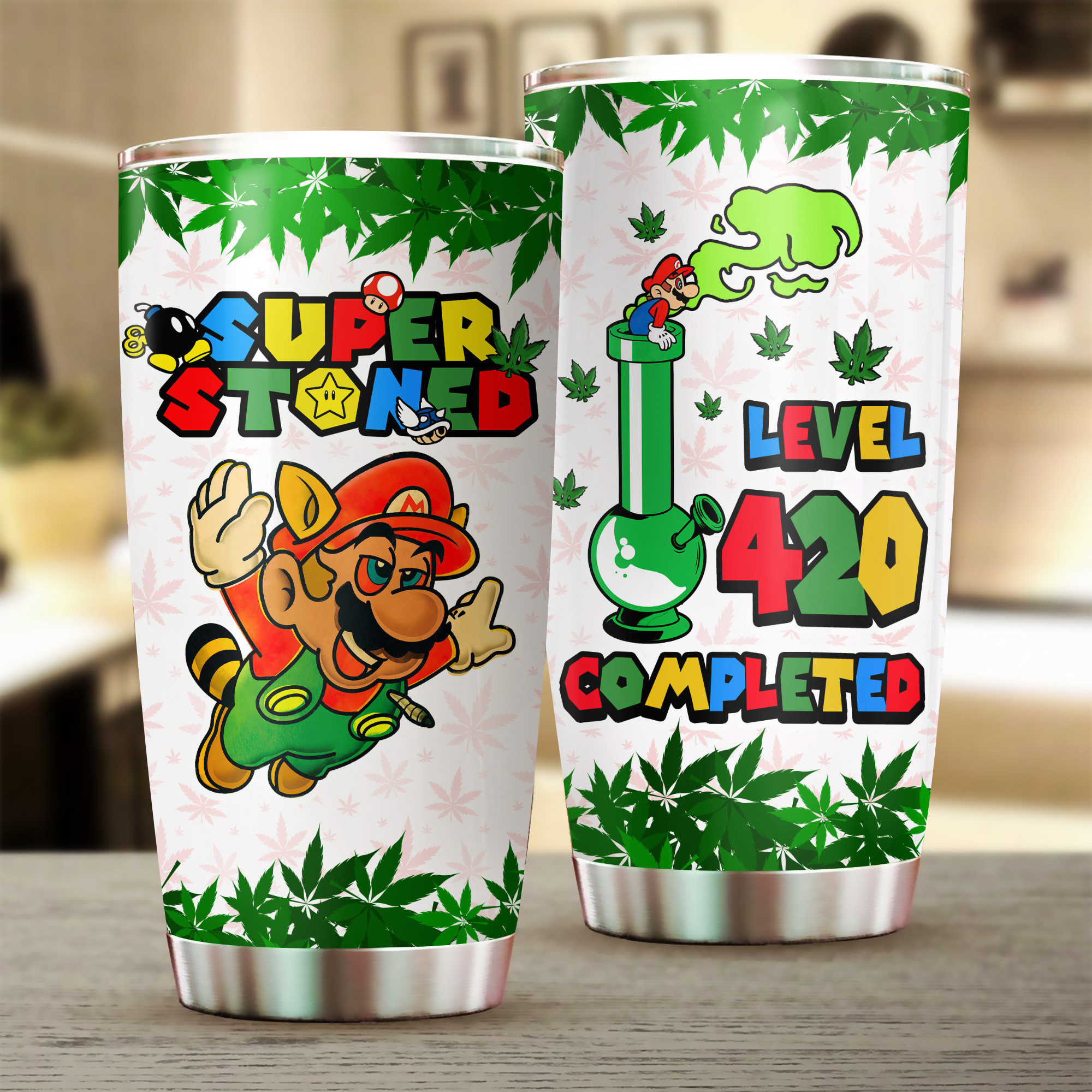 super stoned 420 completed tumbler funny weed gamer cup for stoners 420 lovers 1 jigz8
