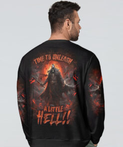 Time To Unleash A Little Hell Shirt – Grim Reaper Halloween Graphic Tee
