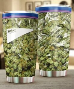 Ziploc Bag Weed Tumbler – Funny 420 Cannabis Cup, Stoner Gift for Marijuana Lovers