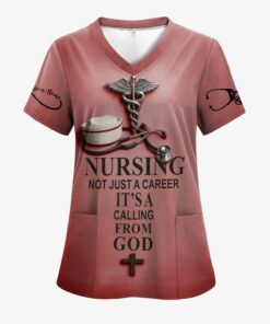 Christian Nurse Shirt - Nursing Is a Calling from God - Available in Multiple Colors - Gift for Women RN CNA LPN