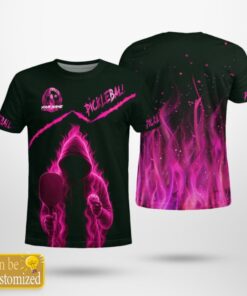 Custom Neon Pink Pickleball Player T-Shirt