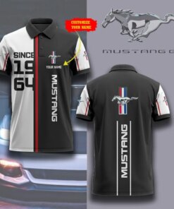 Ford Mustang 1964 Custom Polo Shirt – Personalized Classic Muscle Car Apparel