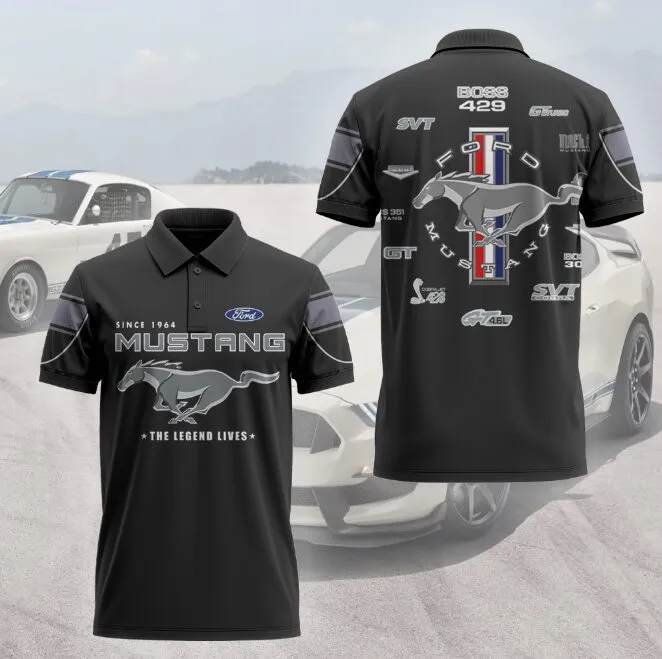 ford mustang polo shirt the legend lives since 1964 a8m62