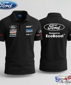 Men's Ford EcoBoost Racing Polo Shirt – Short Sleeve with Sponsor Logos