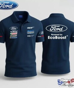 mens ford ecoboost racing polo shirt short sleeve with sponsor logos 3 d9mmh