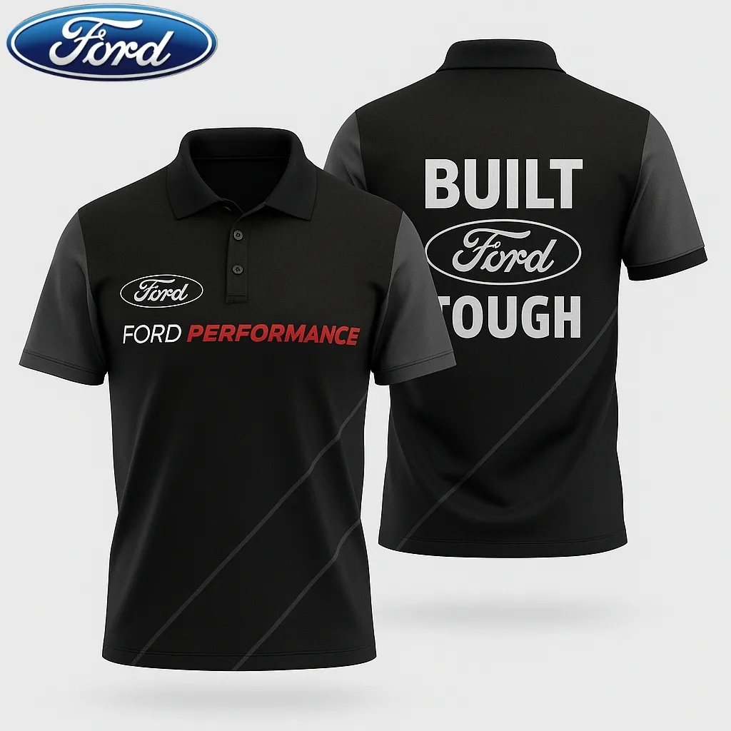 mens ford performance polo shirt built ford tough short sleeve yuq5a