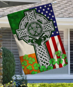 Irish American Flag Irish Celtic Christian Flag THB3706Fv1
