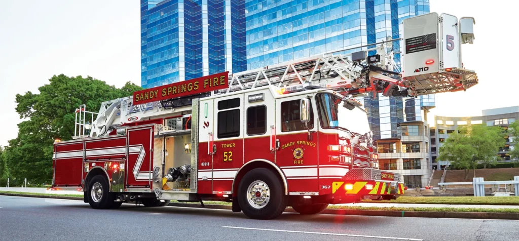 Fire Truck Hawaiian Shirt