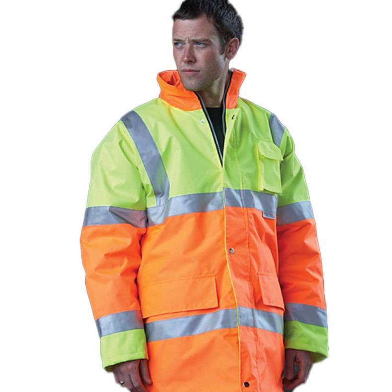BTC Mens Hi Vis deluxe 2 Tone Workwear Jacket | Outdoor Look